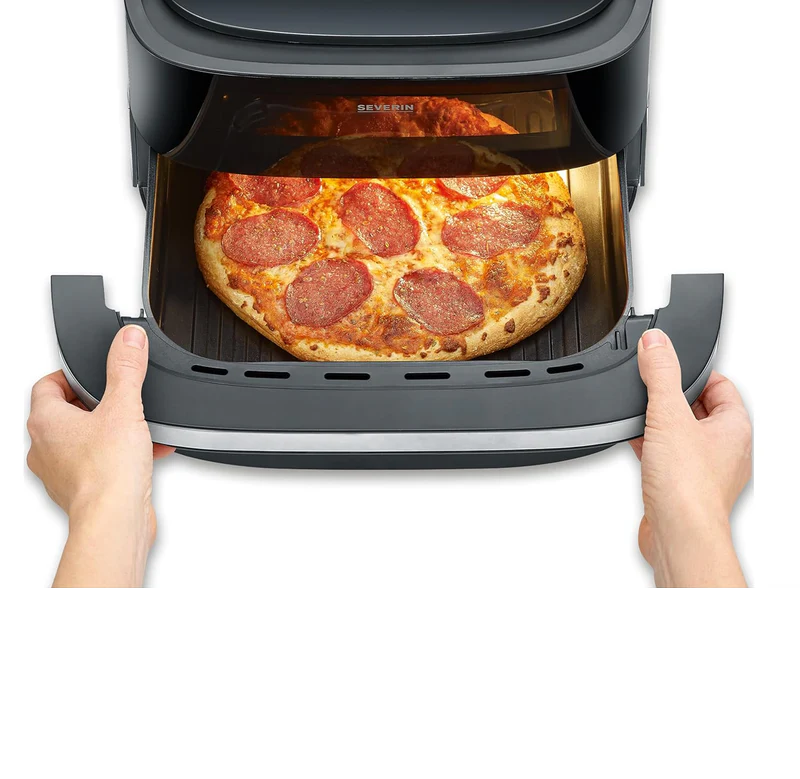 Severin 4L 2100W Multi-Function Air Fryer with Pizza Programs 