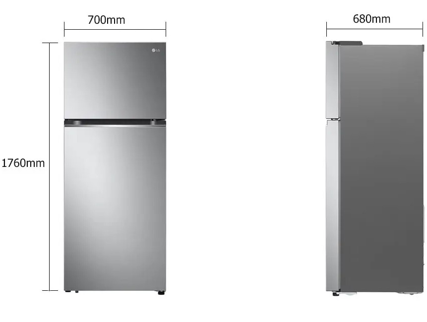 LG Refrigerator 423L Inverter - Shiny Steel (NEW)