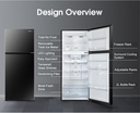 Hisense Refrigerator 420Liter Black Glass (NEW) RT549N4ABU2