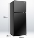 Hisense Refrigerator 420Liter Black Glass (NEW) RT549N4ABU2