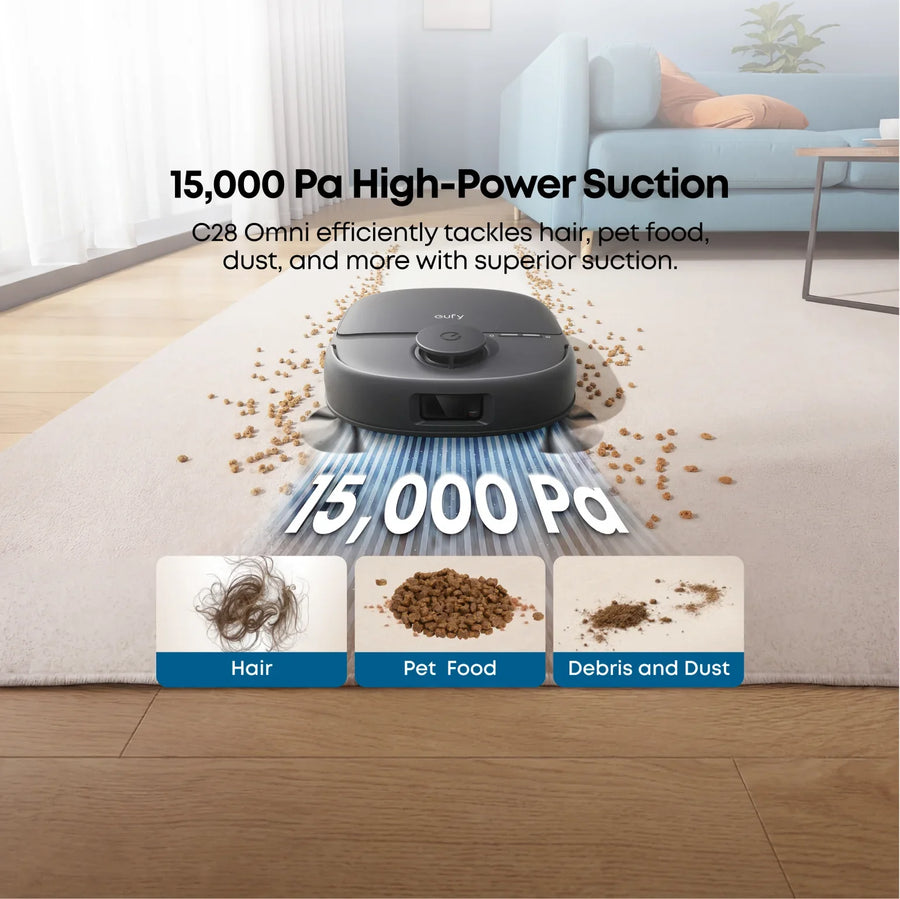Eufy Robovac C28 Robot Vacuum and Mop Combo 15kPa Suction – Black (NEW)