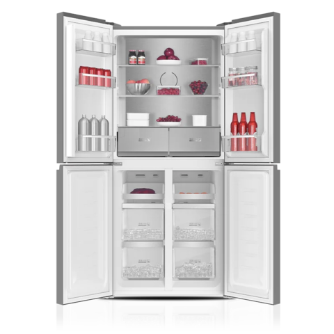 Metalux Refrigerator Four Door 442 Liter - Black Glass