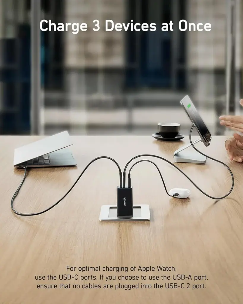 Anker 735 Charger 65W 3-Port Fast Charge