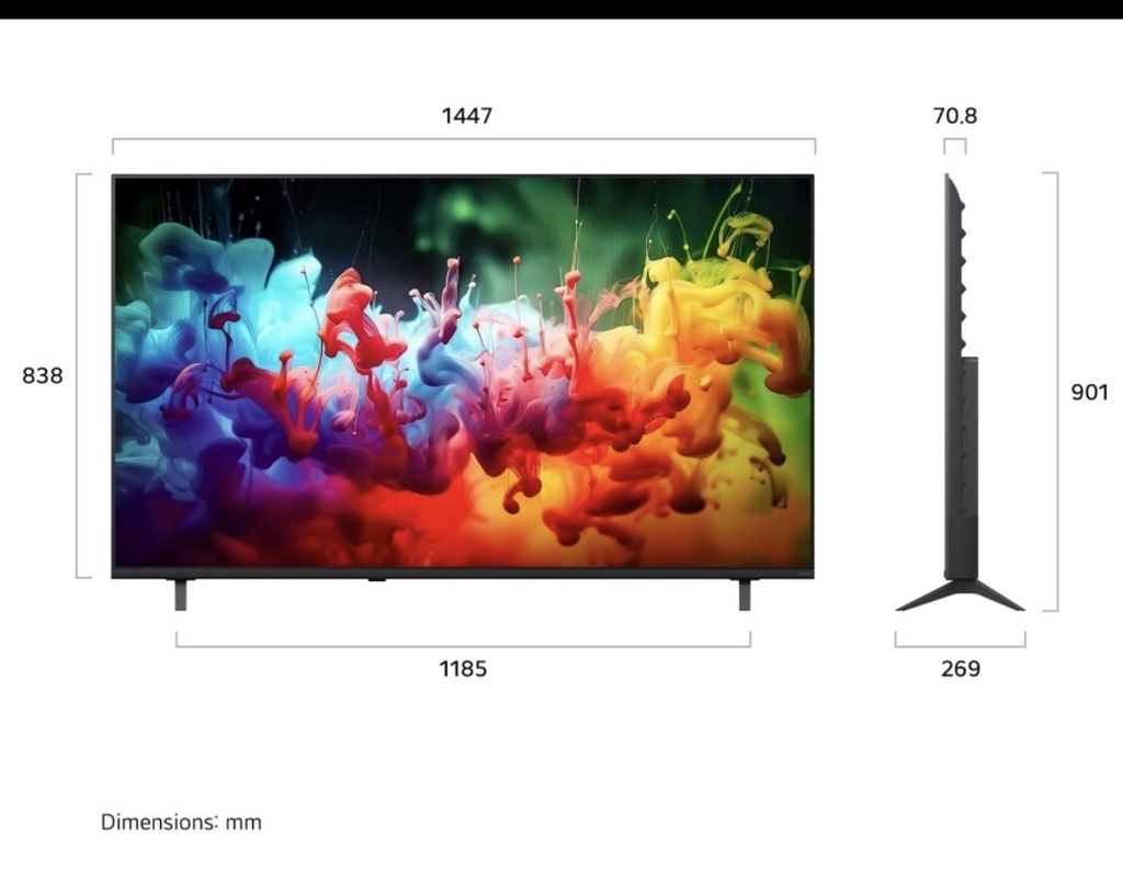 65" LG QNED AI Mini LED QNED70 4K Smart TV 2026 (65QNED70B6T)