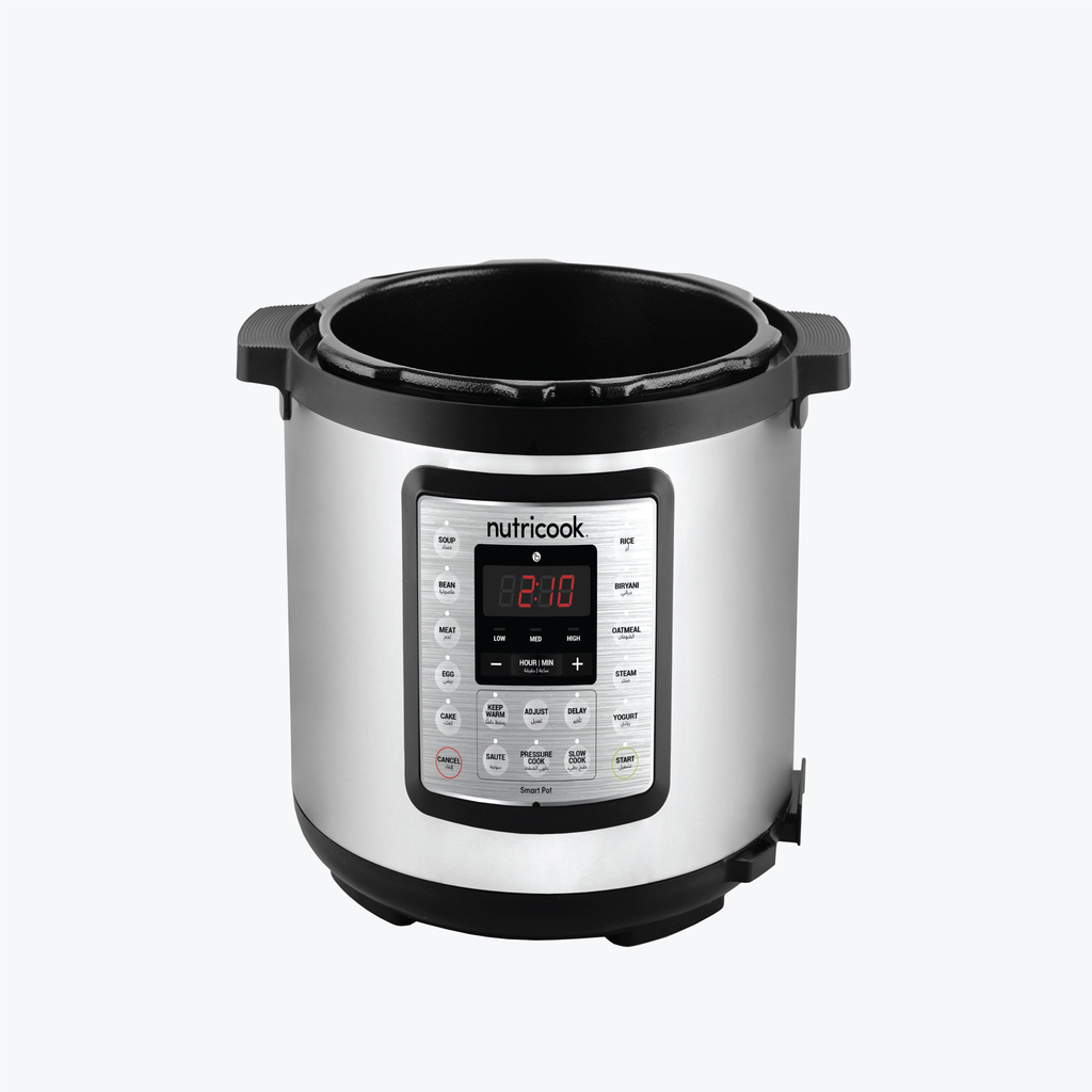 Nutricook Smart Pot 1000W 9in1 Electric Pressure Cooker 6 Liters 14Programs Brushed Stainless Steel/Black