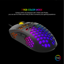 FanTech Gaming Mouse With Colored LED Lights Black