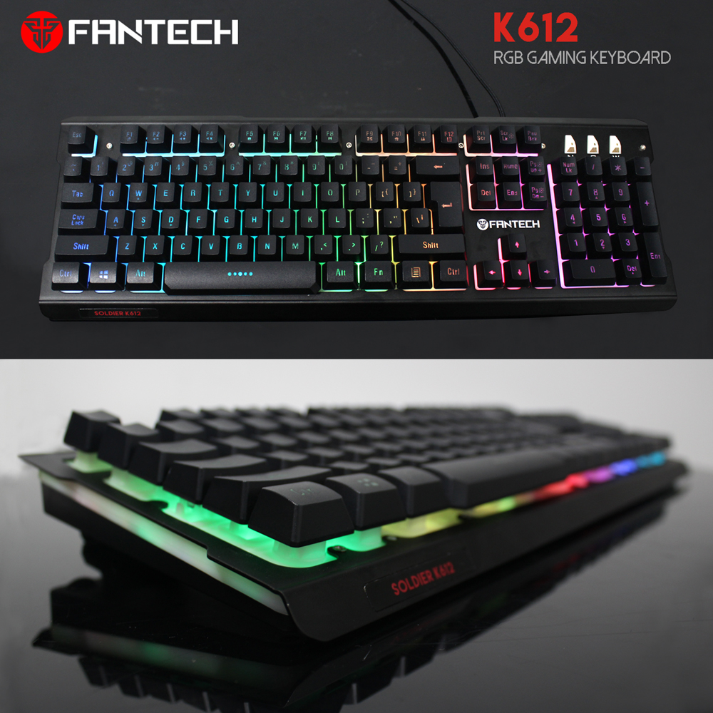 FanTech Soldier Gaming Keybaord  With Colored LED lights Black