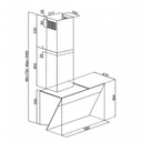 Silverline Hood 90cm Black Tempered Glass Soho