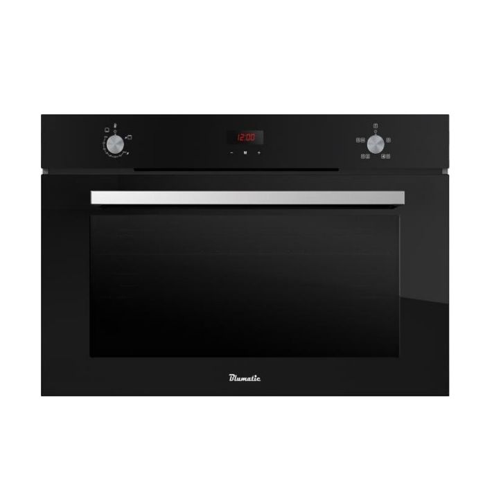 Blumatic 90cm built in Gas Oven 2 Convection Fans - Black Glass