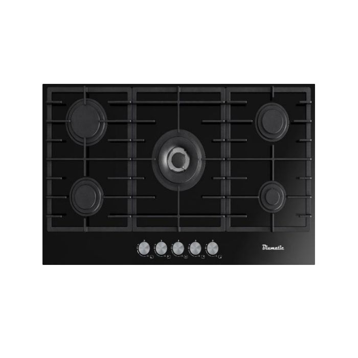 Blumatic Hob 90cm 5Burners Full Safety Black Glass