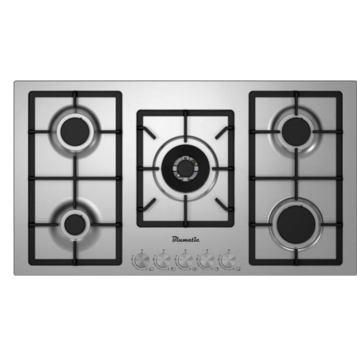 Blumatic Hob 90cm 5Burners Full Safety Stainless steel