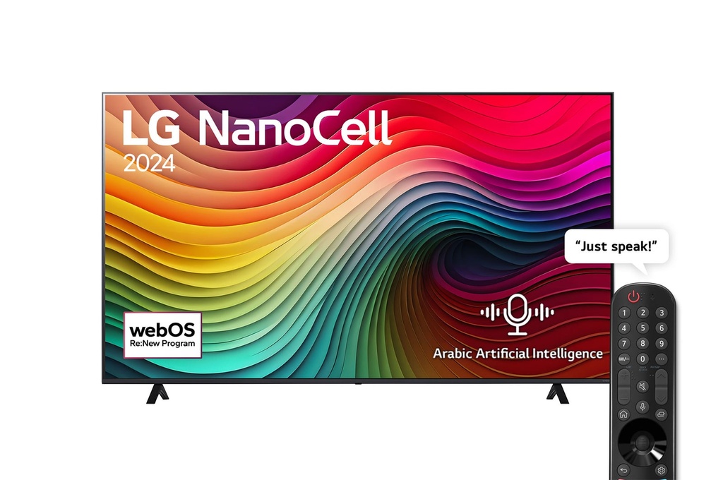 75" LG NanoCell NANO80T 4K Smart TV AI Magic remote HDR10 webOS24 (75NANO80T6A)