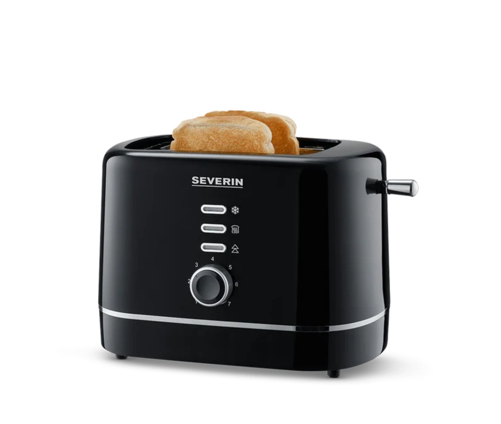 severin toaster 850w - black