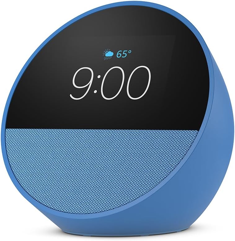 Amazon Echo Spot Smart Alarm Clock with Vibrant Sound with Alexa (NEW)