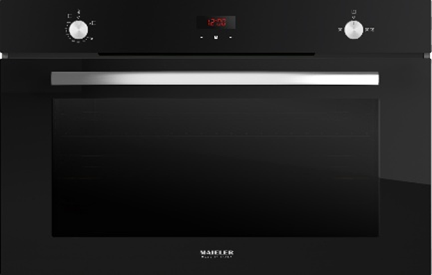 Maieler Digital Built-in Oven Gas 90cm 2 Fan 120L Black