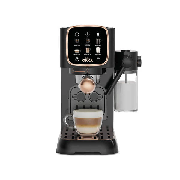 Okka solo m semi automatic espresso machine with milk container