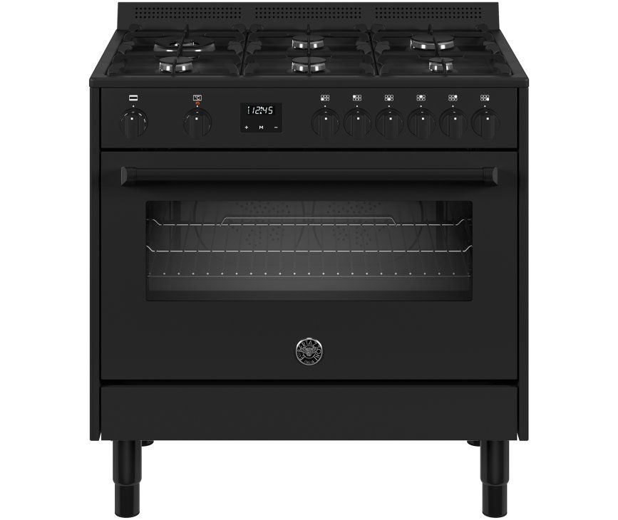 Bertazzoni Gas Cooker 6 Burners Digital Full Safety - Black