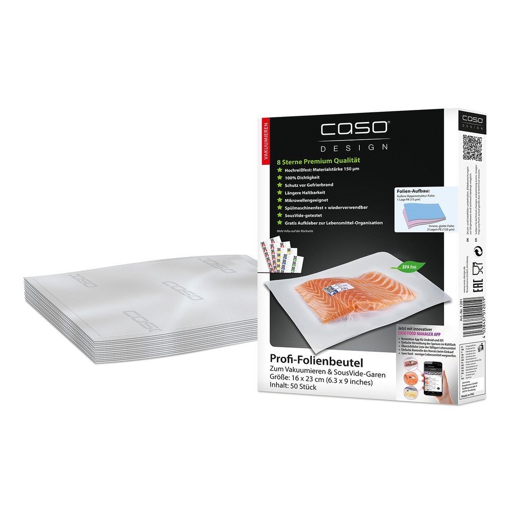 Caso Vacuum Polybags 50 (Size 16*23cm)