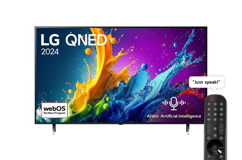 65" LG QNED QNED80T 4K Smart TV AI Magic remote HDR10 webOS24