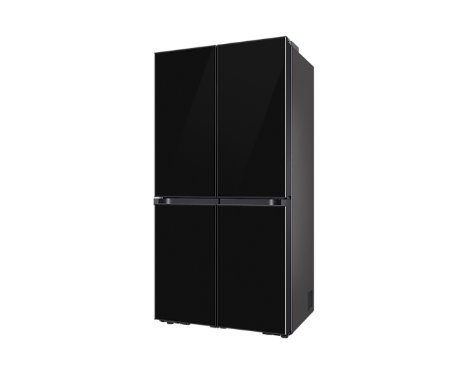 Samsung Refrigerator NoFrost French Door 602Liter BESPOKE T Style - Black Glass  (RF65DB90B022LV)
