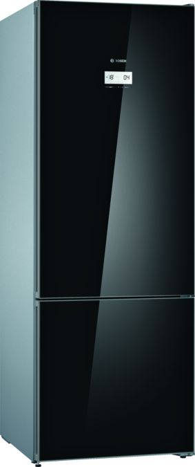 BOSCH Combi Refrigerator 505Liter- Black Glass <70cm>