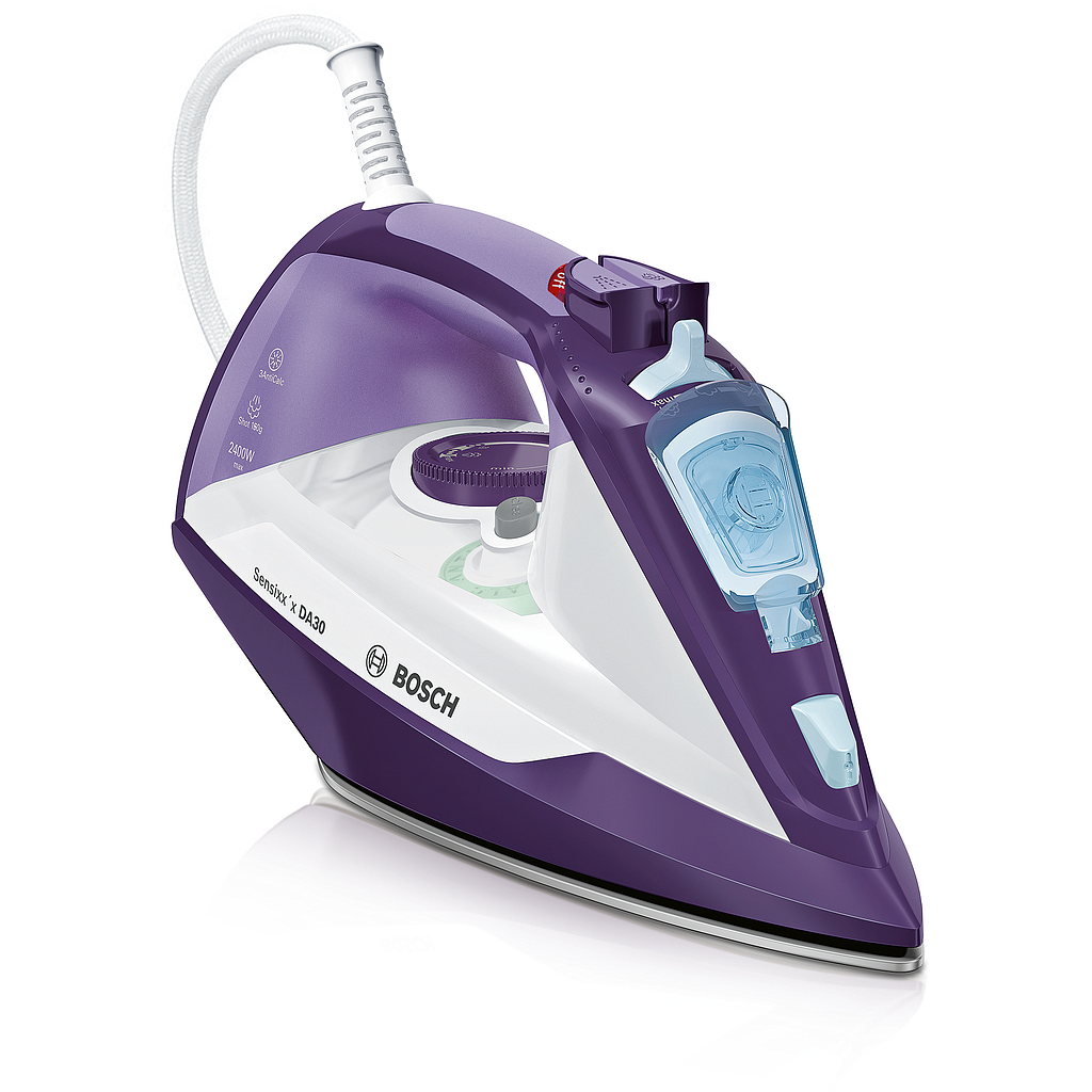 BOSCHبوش مكواة 2600واط لون ابيض+نهدي | STEAM IRONS