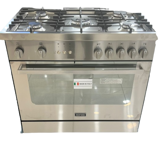 Ignis Gas Cooker Professional 90cm 5 Burners 2 Fan Stainless Steel