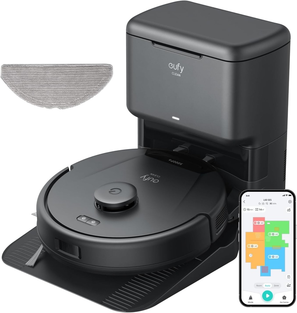 eufy clean l60 hybrid ses robovac – black