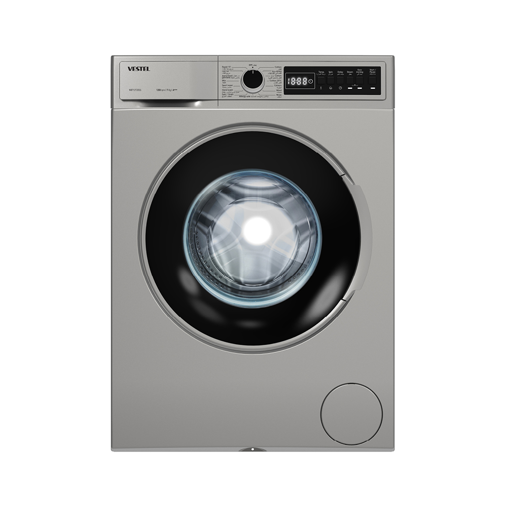 vestel washing machine 7kg 1200rpm silver