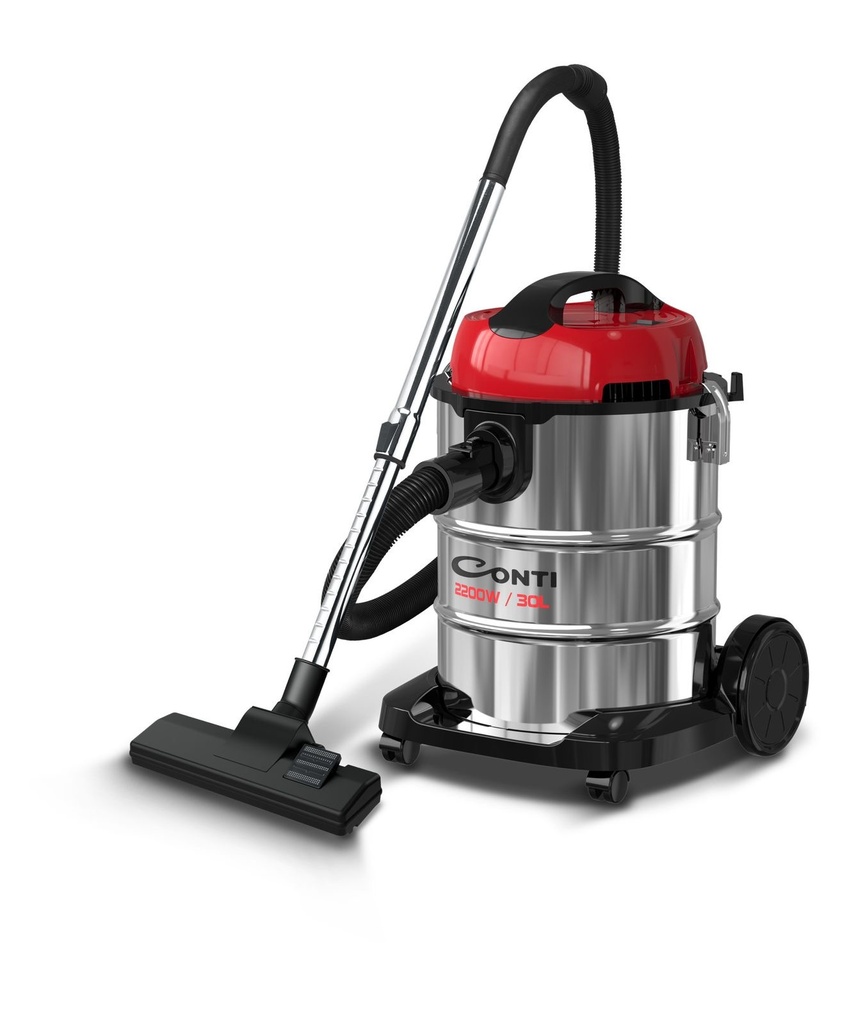 Conti Drum Vacuum Cleaner 2200W 30Liter Wet& Dry- SS (VCD2206SS)