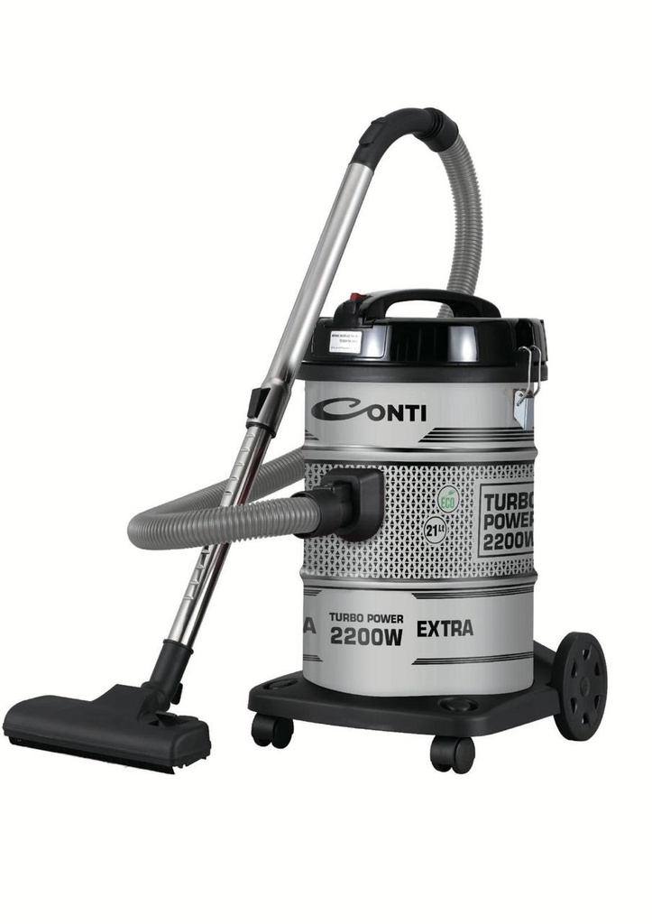 Conti Drum Vacuum Cleaner 2200W 21Liter - Silver