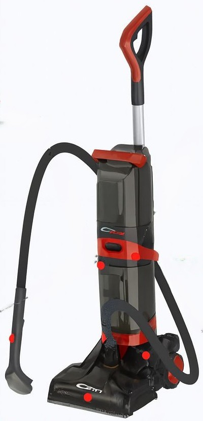 Conti vacuum steam shampoo carpet cleaner 1200w 3.7liter