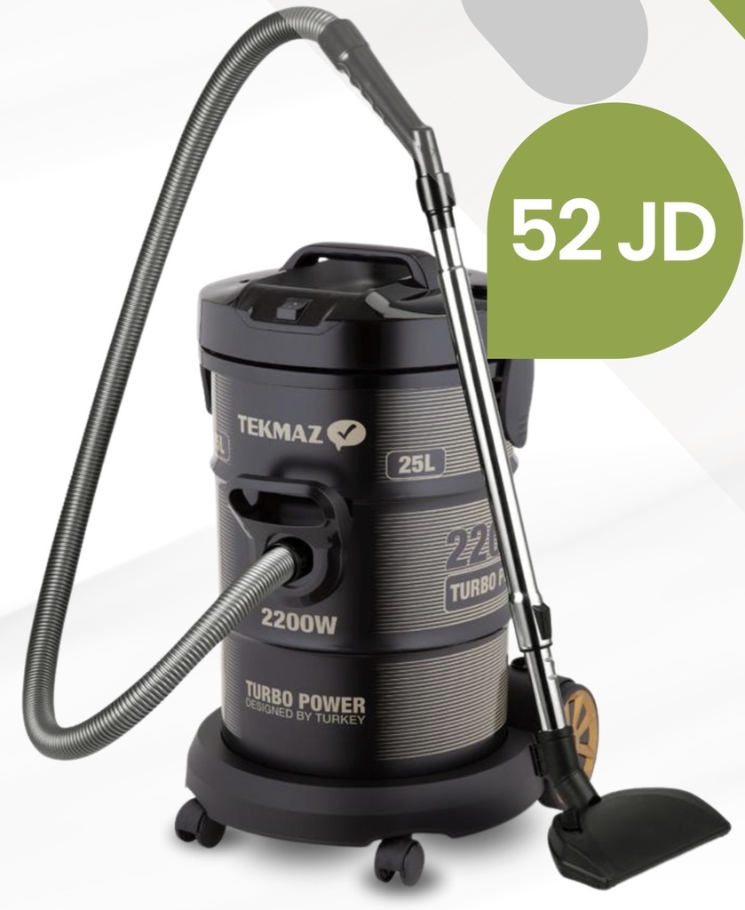 Tekmaz Drum Vacuum Cleaner 2200W - Black (VCM25)