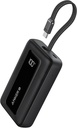 Anker Power Bank (10K, 30W, Built-In USB-C Cable) Zolo - Black (NEW)