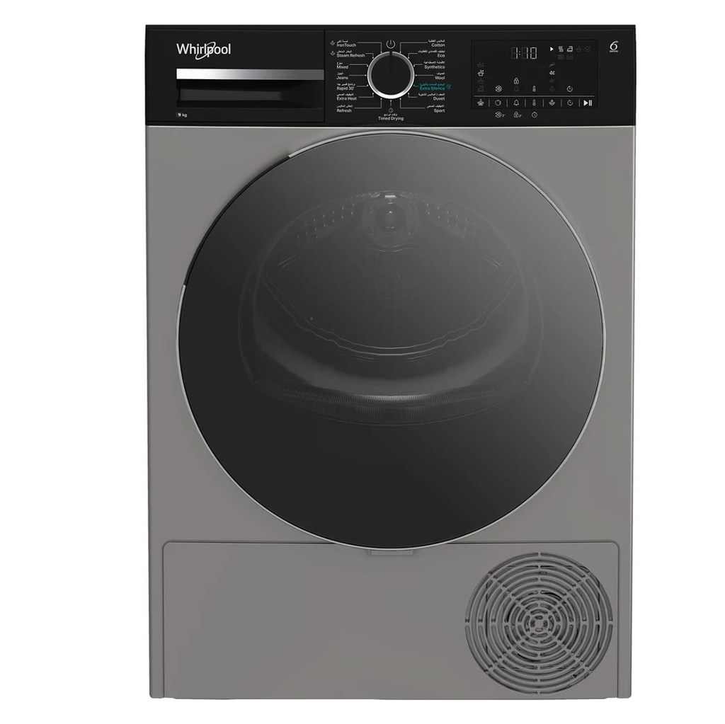 Whirlpool Dryer Tumble Dryer 9kg Condenser Heat Pump Wi-Fi A+++ Silver [0VAT]