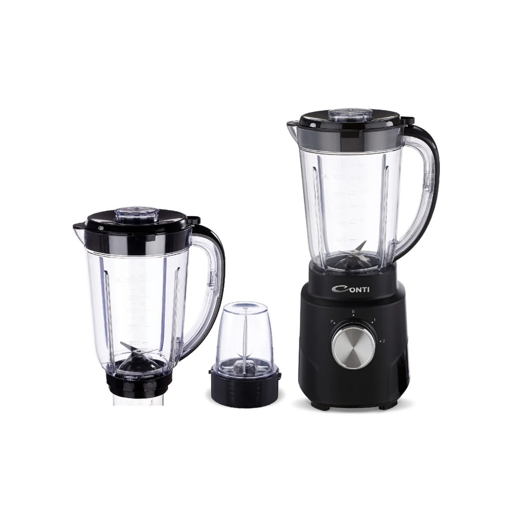 conti blender 600w 2 plastic jar - black