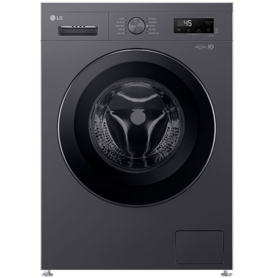 LG Washing Machine 8kg 1200rpm Steam Direct Drive ThinQ - Black