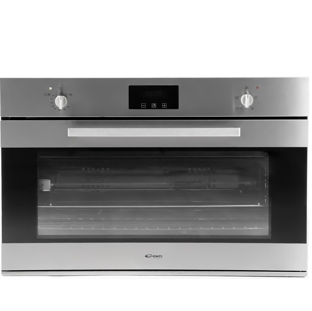 CONTI Built in Gas Oven Digital 90cm 125 Liter - Inox