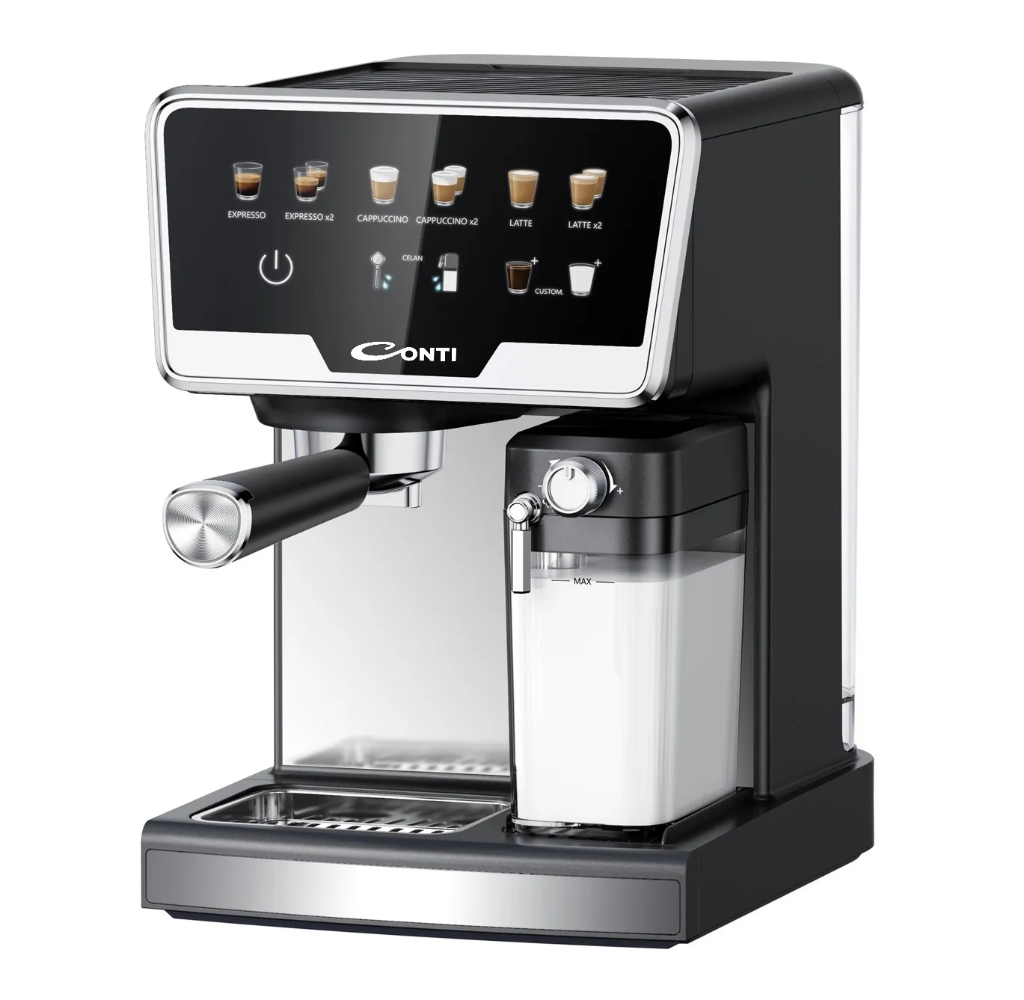 conti espresso maker 15 bar 500ml milk container
