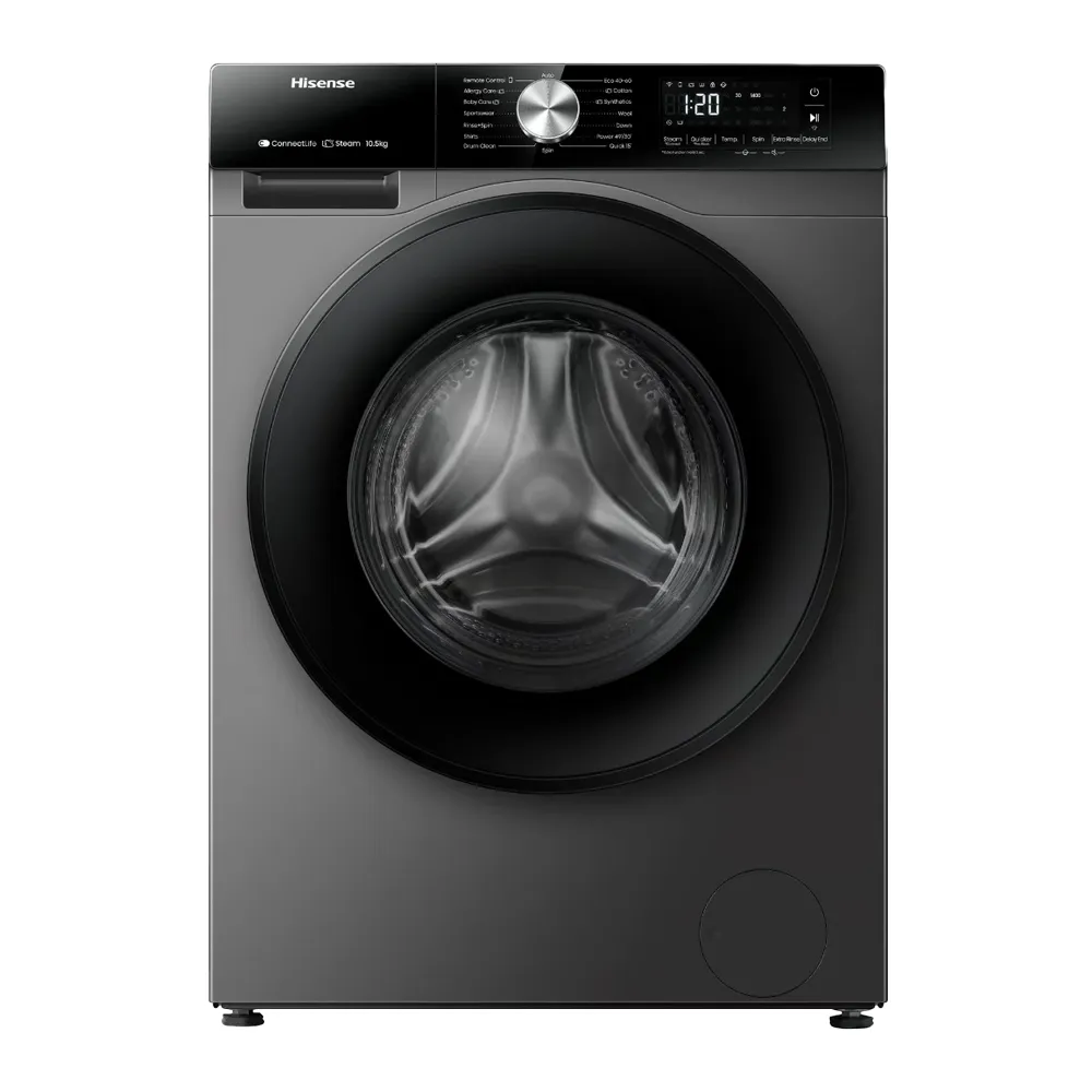 Hisense Washing Machine 10.5kg 1400rpm Steam (WFe3S1043BT) (NEE 0) BigDoor