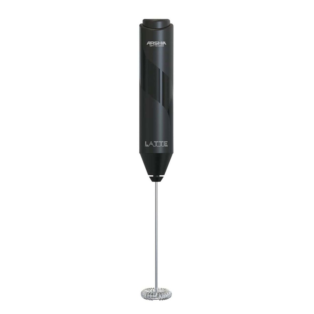 Arshia Milk Frother Stainless Steel Wand OneButton Operation - Black