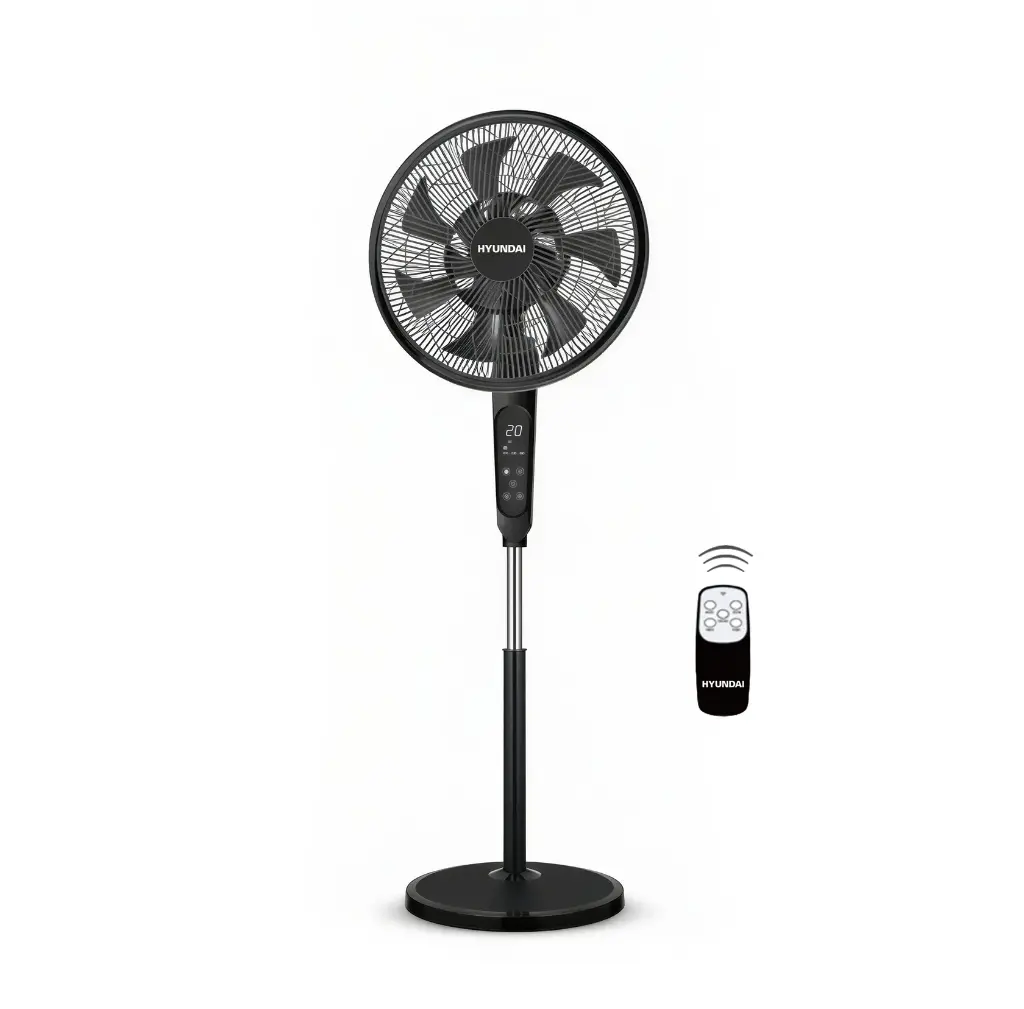 Hyundai Stand Fan 14 blade 18" Remote- Black (HY-F555R)