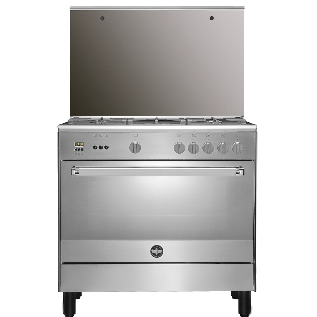 LaGermania Gas Cooker 5Burners Full Safety - Stainless Steel (C95C81CXSD) مصري LED 2 FAN SOFT CLOSE