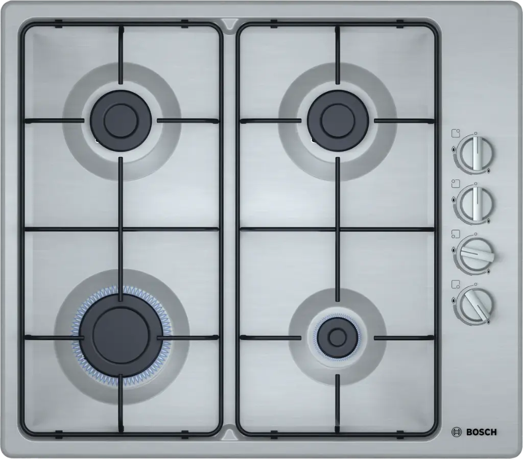 Bosch Hob 60cm Side Knobs- Stainless Steel