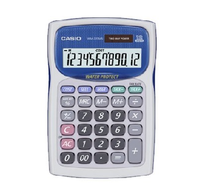 Casio Calculator WM220MS tax waterproof