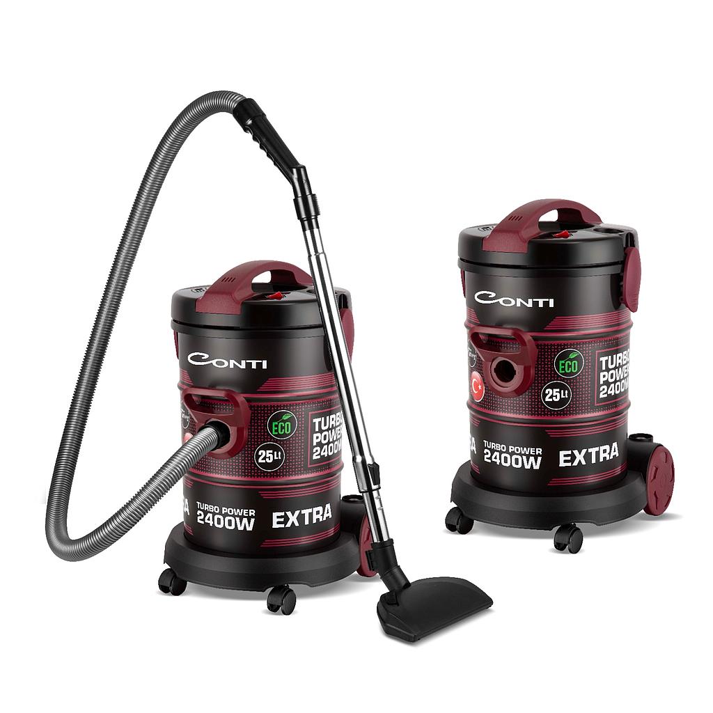 Conti Drum Vacuum Cleaner 2400W 25Liter - Red