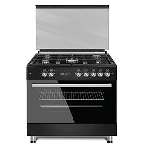 Conti Gas Cooker 90cm Cast-Iron Black