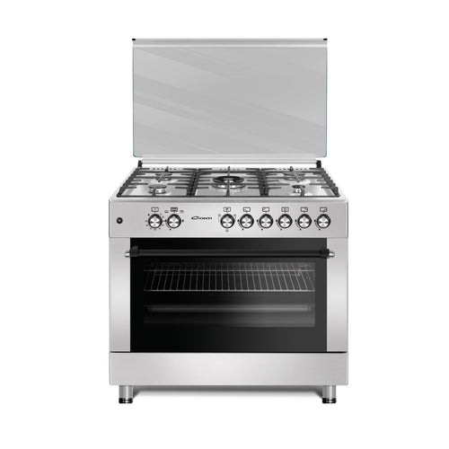 Conti Gas Cooker 90cm Cast-Iron with 2 Fan & Triple Glass
