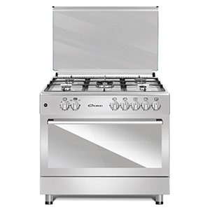 Conti Gas Cooker 90cm Cast-Iron with Fan Stainless Steel