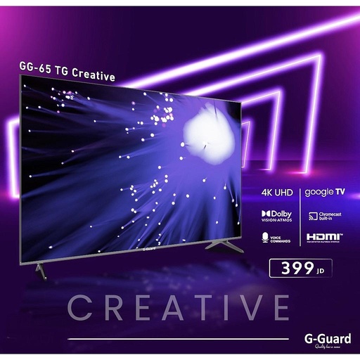 65" G Guard LED Smart TV 4K Dolby Sound GoogleTV - Creative